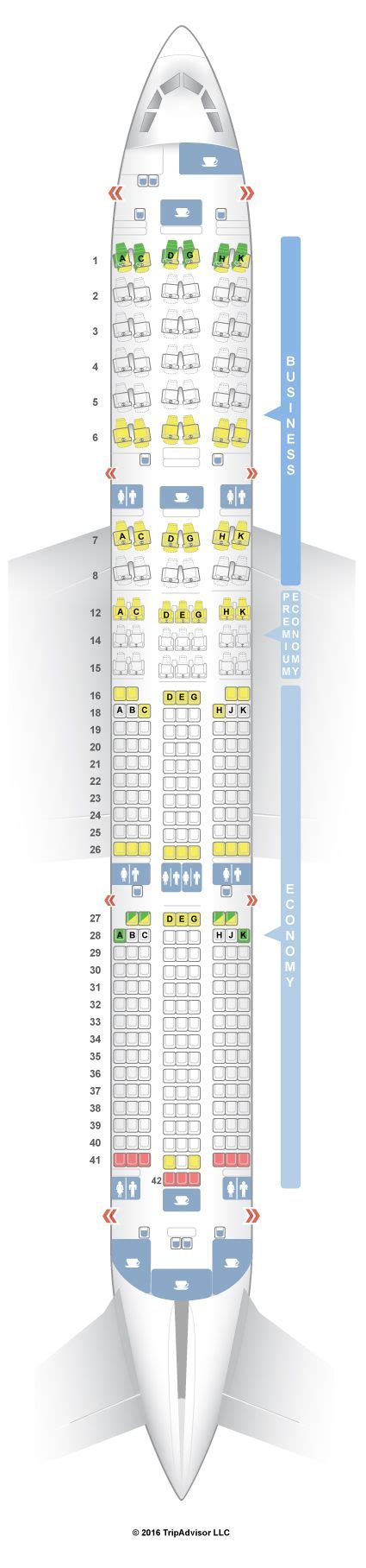 SeatGuru Seat Map Lufthansa Airbus A350-900 (359) | Seatguru, Airbus, Map