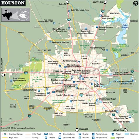 Houston Map, Map of Houston City of Texas