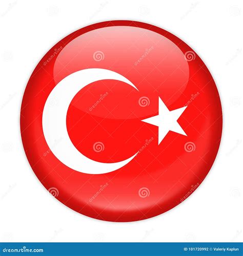 Icono Redondo Del Vector De La Bandera De Turquía Stock de ilustración - Ilustración de ...