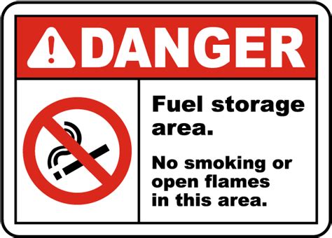 Fuel Storage Area No Smoking Sign - Get 10% Off Now