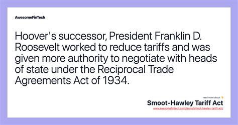 Smoot-Hawley Tariff Act | AwesomeFinTech Blog