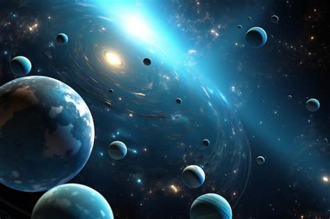 Premium AI Image | Planets and galaxy science fiction wallpaper Beauty in the universe