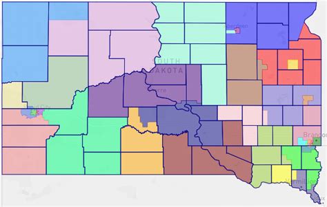 South Dakota Legislative Districts Map