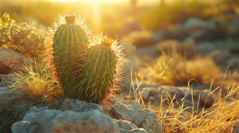 Free Photo | Desert landscape with cacti species and plant