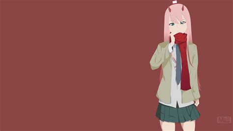 Zero Two Minimalist Wallpaper, HD Anime 4K Wallpapers, Images and ...