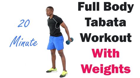 20 Minute Full Body Tabata Workout With Weights/ Dumbbell Cardio ...