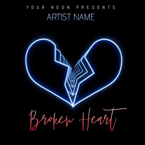 broken heart mixtape/album cover Template | PosterMyWall