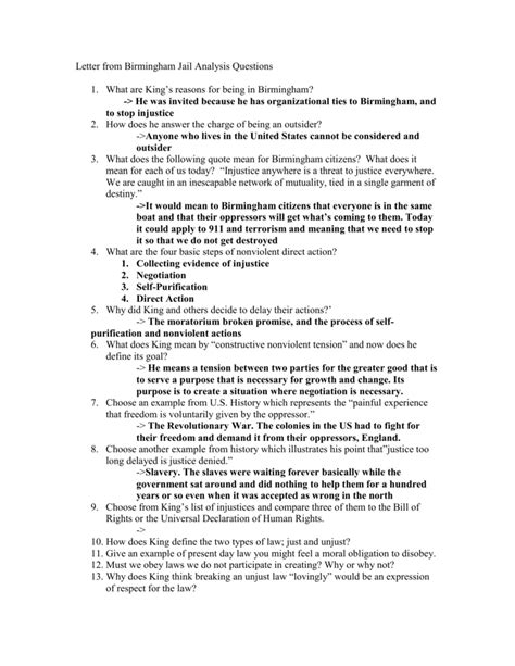 Letter from Birmingham Jail Analysis Questions.doc