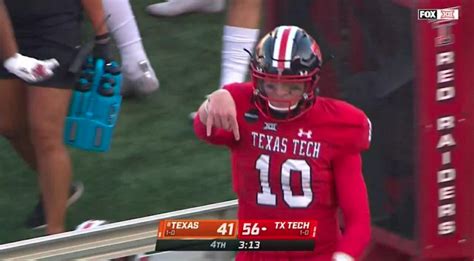 Texas Tech's QB Threw "Horns Down" Before His Team Blew Their Lead - The Spun