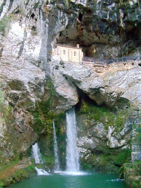 Santa Cueva de Covadonga, Covadonga, Asturias, Spain #cave #chapel #waterfall | Sights 2 See ...