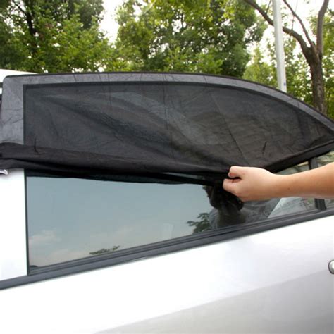 NZND Car Window Shade Screen Mesh Ventilating Suction Cup Curtain Mosquito Net Yarn Window ...