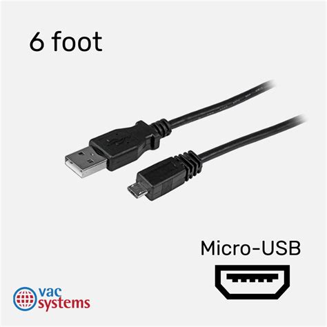 6 FOOT MICRO USB CABLE | Vac Systems