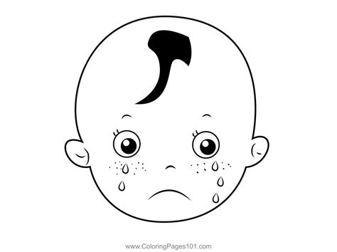 Sad Baby Face Coloring Page for Kids - Free Babies Printable Coloring Pages Online for Kids ...