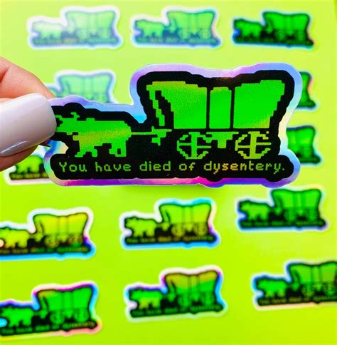 Oregon Trail Sticker HOLOGRAPHIC Eighties Sticker 1980s - Etsy