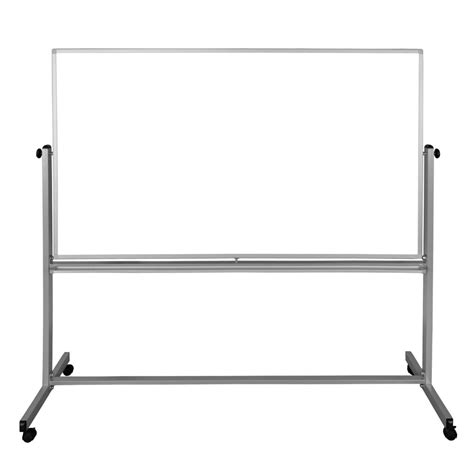 Luxor Magnetic Rolling Whiteboard, 72" x 48", Silver Aluminum Frame ...