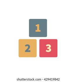 Wooden Blocks Numbers Vector Stock Vector (Royalty Free) 429419842 ...