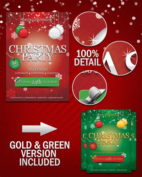 Free Christmas Party Flyer PSD by KronenDesign on DeviantArt