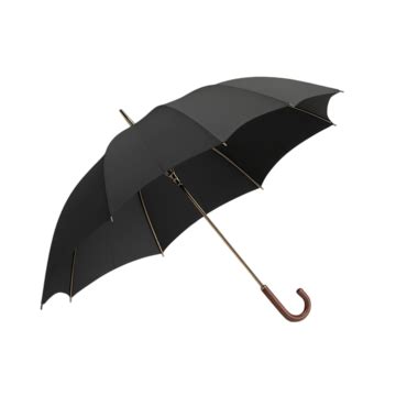 Open Black Umbrella Isolated On Transparent Background, Open Black ...