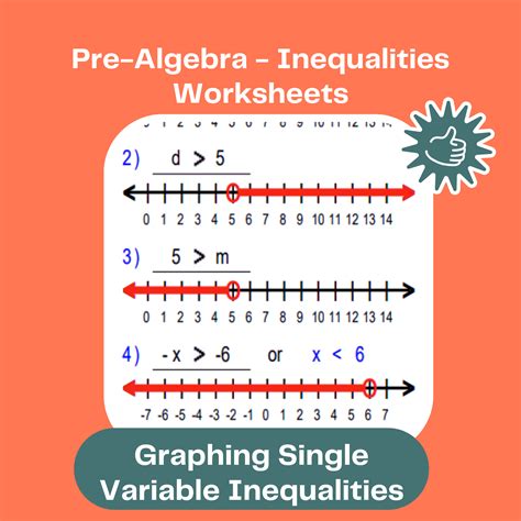 Pre-Algebra Worksheets | Inequalities Worksheets - Worksheets Library