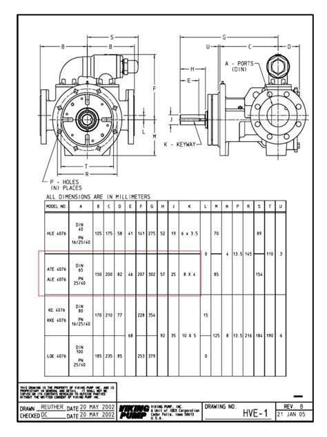 Fuel Oil Pump Drawing2 | PDF