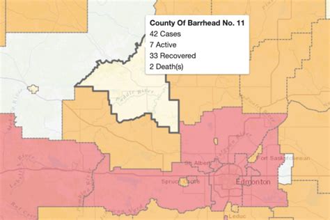 Active COVID-19 cases in County of Barrhead fall to seven - Athabasca ...