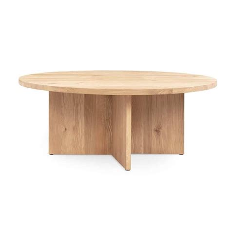 Solid Light Oak Circular Coffee Table For Sale At 1stDibs