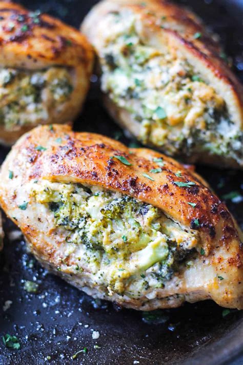 Broccoli and Cheese Stuffed Chicken Breast Recipe - Easy Chicken Recipes