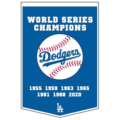 Los Angeles Dodgers 7-Time World Series Champions 24'' x 36'' Dynasty ...