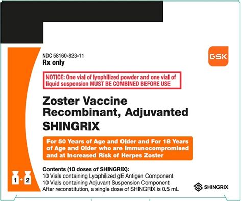 DailyMed - SHINGRIX- zoster vaccine recombinant, adjuvanted kit