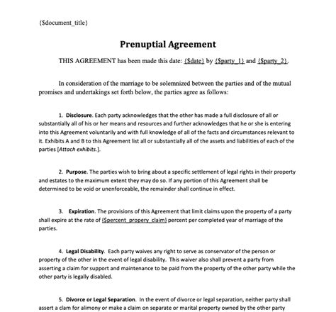 Prenuptial Agreement Template | Legal Templates | Formstack Documents