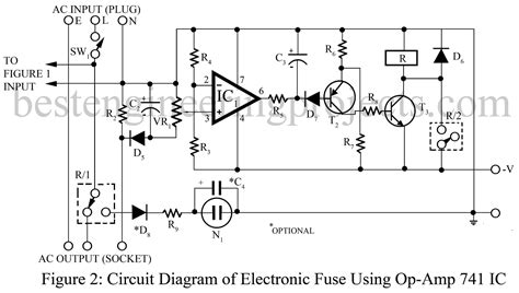 Electronic Fuse Using Op-amp 741 - Engineering Projects