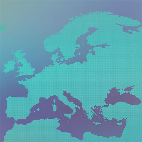 Premium Vector | Europe map in dot.