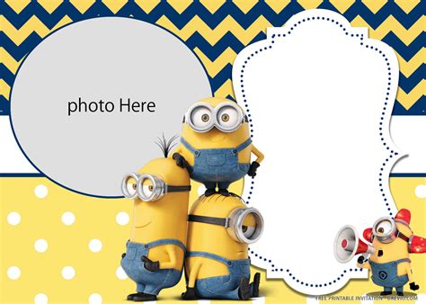 (FREE PRINTABLE) – Yellow Minions Birthday Invitation Templates ...