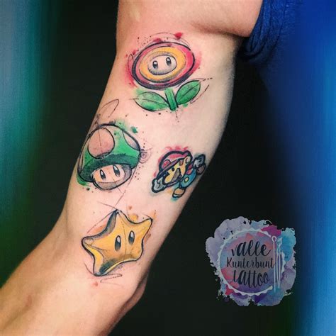 Gamer Tattoos, Disney Tattoos, Trendy Tattoos, Mini Tattoos, Tattoos For Guys, Nintendo Tattoo ...