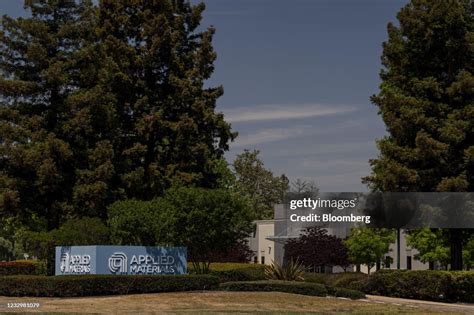 Signage outside Applied Materials headquarters in Santa Clara,... News ...