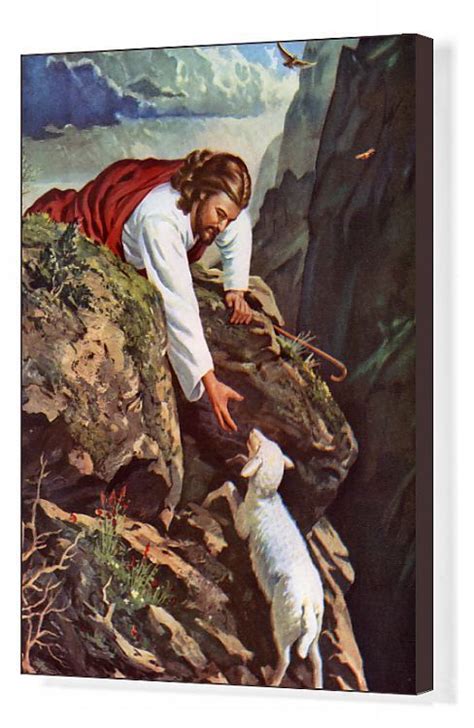 Prints of Jesus Reaching for a Lost Sheep | Canvas prints, Jesus, Jesus pictures