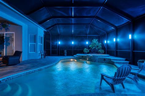 Florida Pool Cage Lights/Lanai Lighting | Florida pool, Pool enclosure lighting, Backyard pool ...