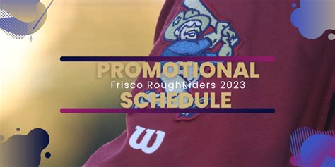 Frisco RoughRiders promotional schedule 2023 | The Prospect Times