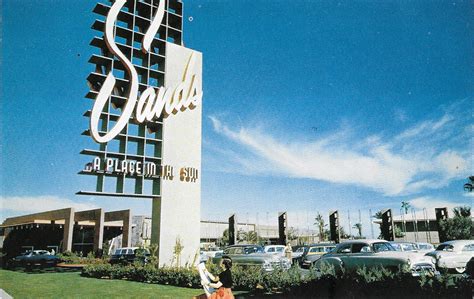 The Sands Hotel & Casino 1950s Las Vegas Nevada Mid Century Modern Long ...