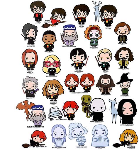 Chibi HarryPotter Stickers - Water, UV & Scratch Resistant - 5 stickers | Harry potter figuren ...