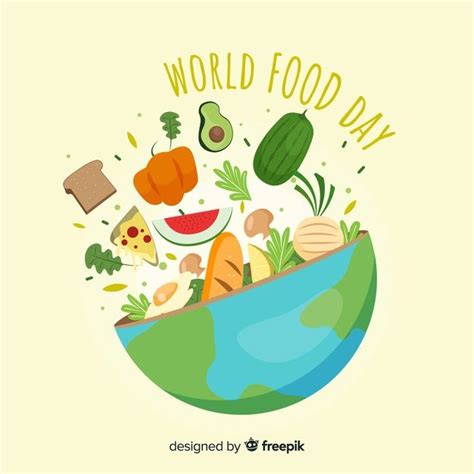 Dibujado a mano el día mundial de la comida | Vector Premium | Food illustration art, Iphone ...