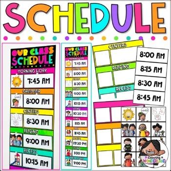 Editable Class Schedule | Daily Visual Classroom Schedule Chart | Back ...