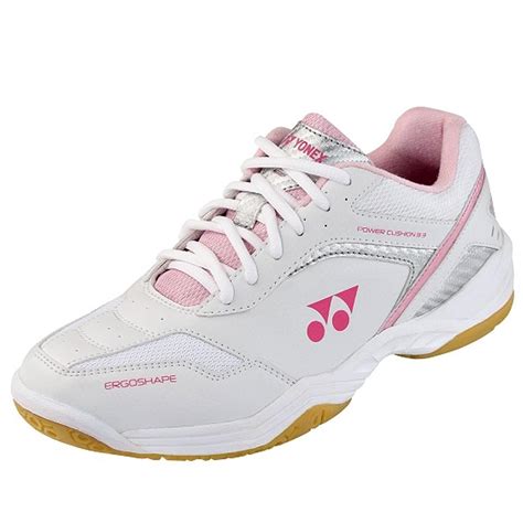 Yonex SHB 33LX Womens Badminton Shoes - White/Pink - Tennisnuts.com