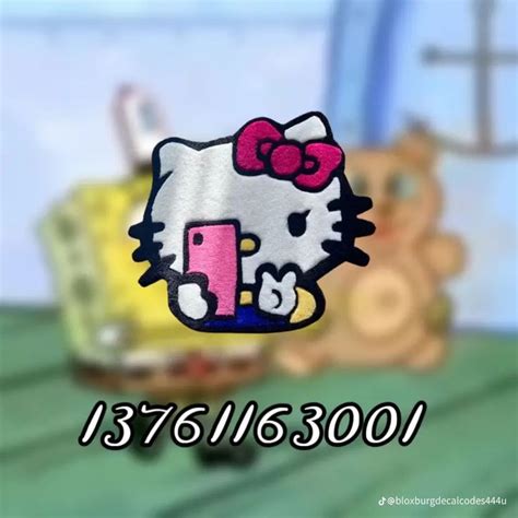 Hello Kitty Rug Decal | Bloxburg Decals Codes