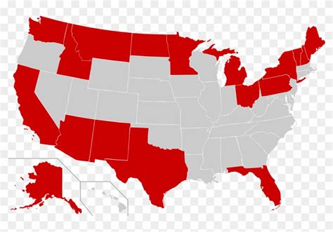 Map Usa Canada Border States 10 International Of The - 2018 Senate Elections - Free Transparent ...