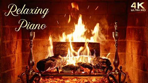 Relaxing Piano Fireplace Music 🔥 Instrumental Fireplace Ambience ...