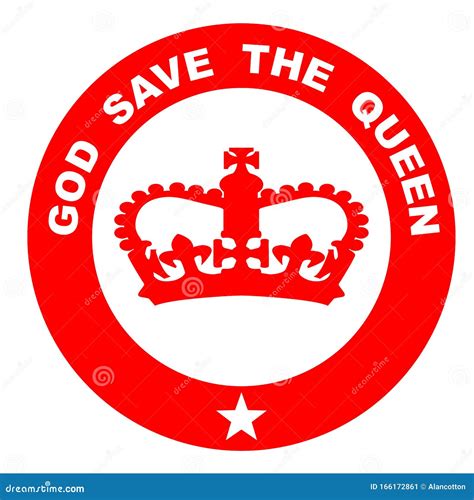 God Save the Queen Red Rubber Ink Stamp Stock Vector - Illustration of ...