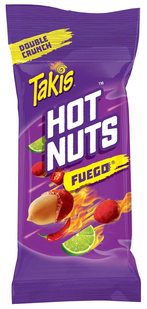 TAKIS Hot Nuts Fuego Double Crunch Peanuts Bag of 3.2 ounces - Walmart.com - Walmart.com