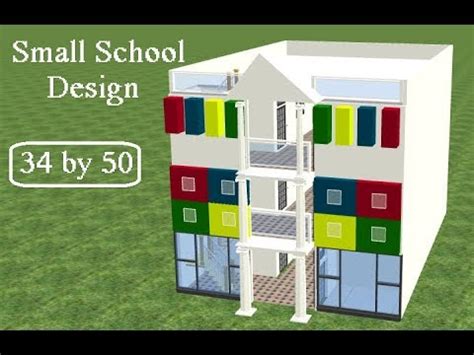 34 by 50 Small school design for children, small college design for children,school design - YouTube