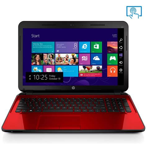 New Red HP 15.6 LED Backlit TouchScreen Laptop AMD Quad Core A8 2.4GHz ...